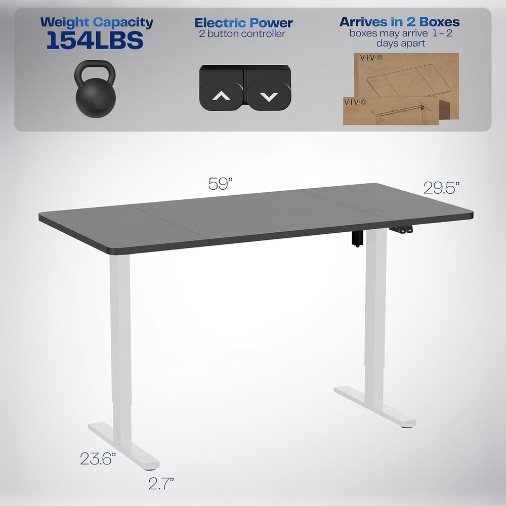 60 x 30 Adjustable Height Stan - Desk Setup L Shaped reseña y precio