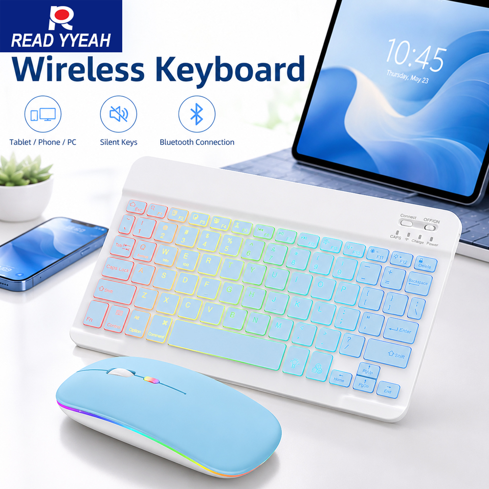 New Ultra Slim Portable 7 Colo - Desk Setup Keyboard reseña y precio