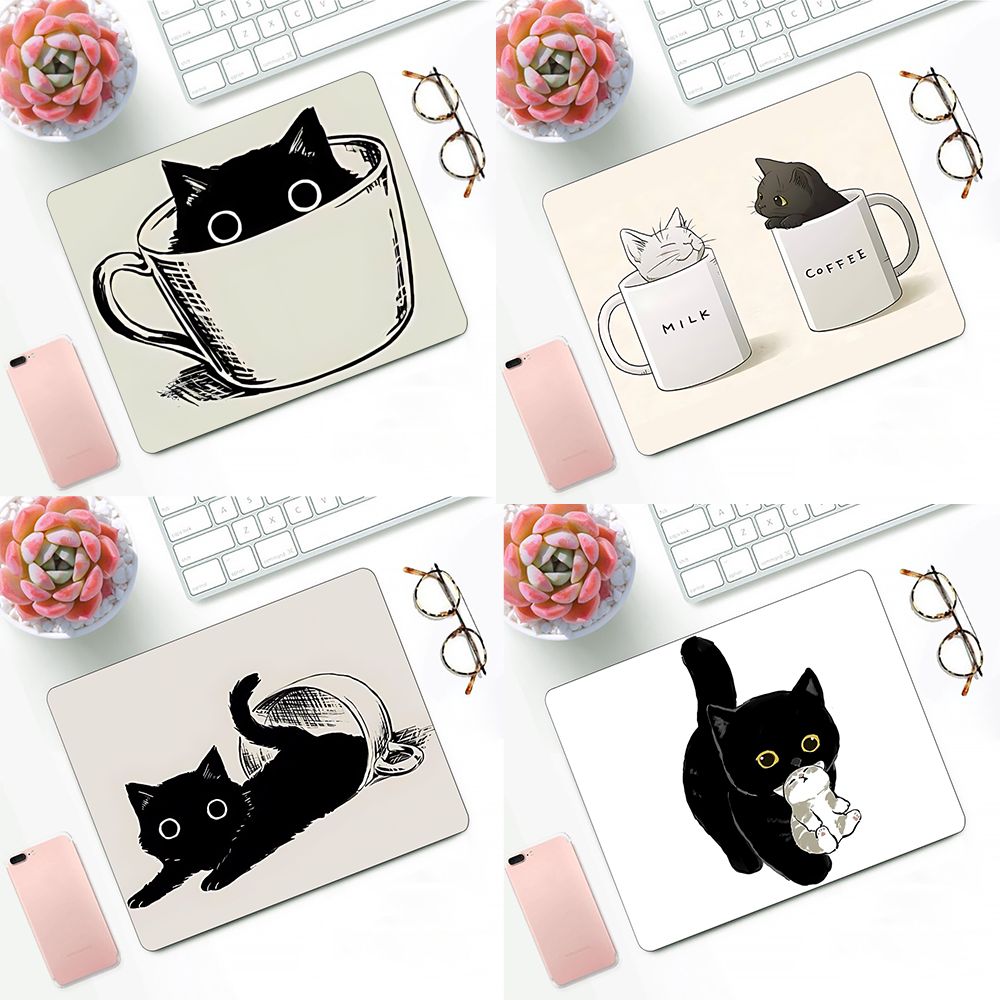 Cute Coffees Cats Gaming Mouse - Korean Desk Setup reseña y precio