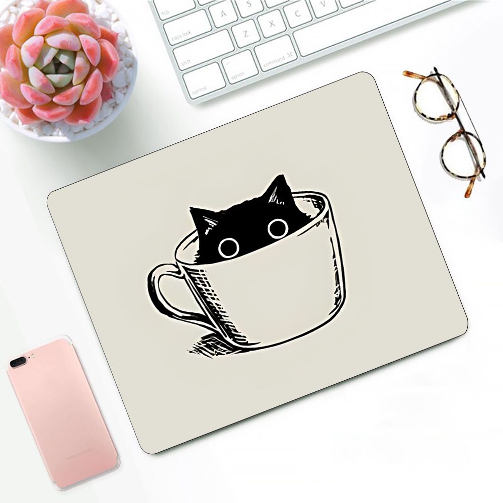 Cute Coffees Cats Gaming Mouse - Korean Desk Setup reseña y precio