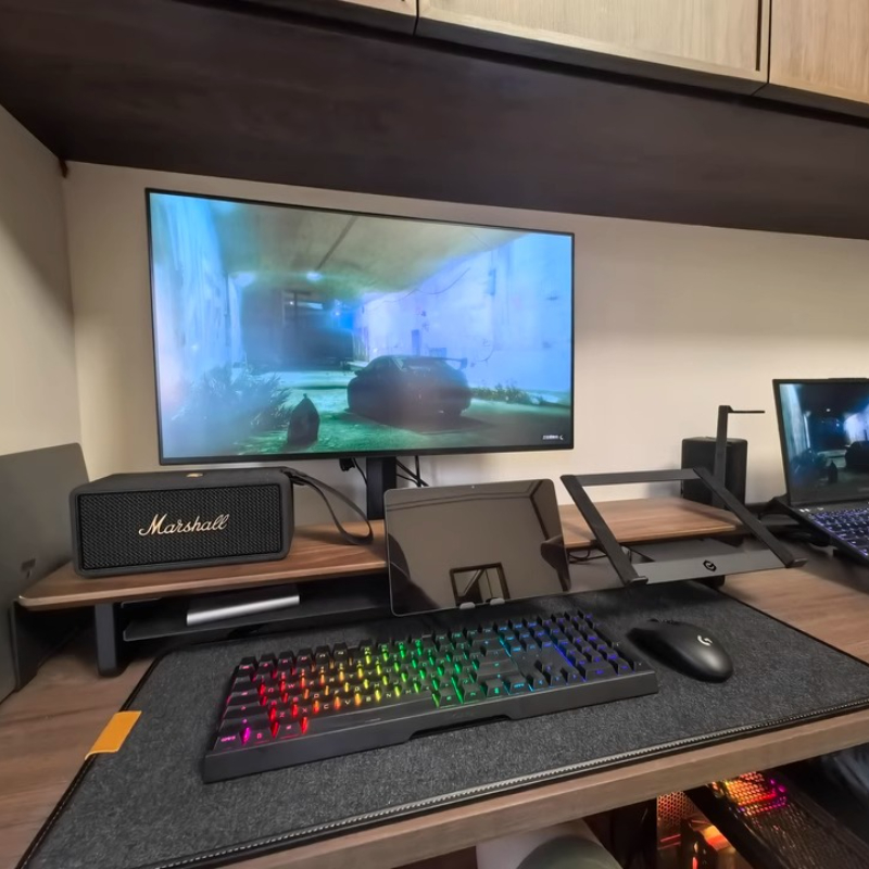 Modular Monitor Riser Stand Er - Desk Setup With Laptop And Monitor reseña y precio