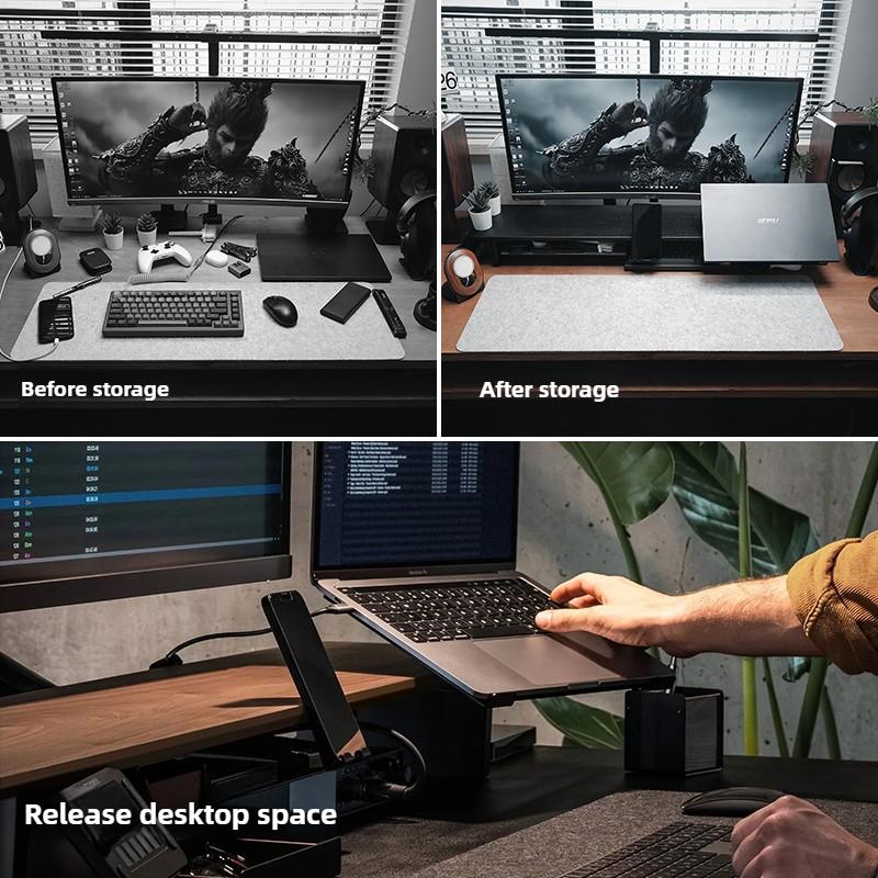Modular Monitor Riser Stand Er - Desk Setup With Laptop And Monitor reseña y precio