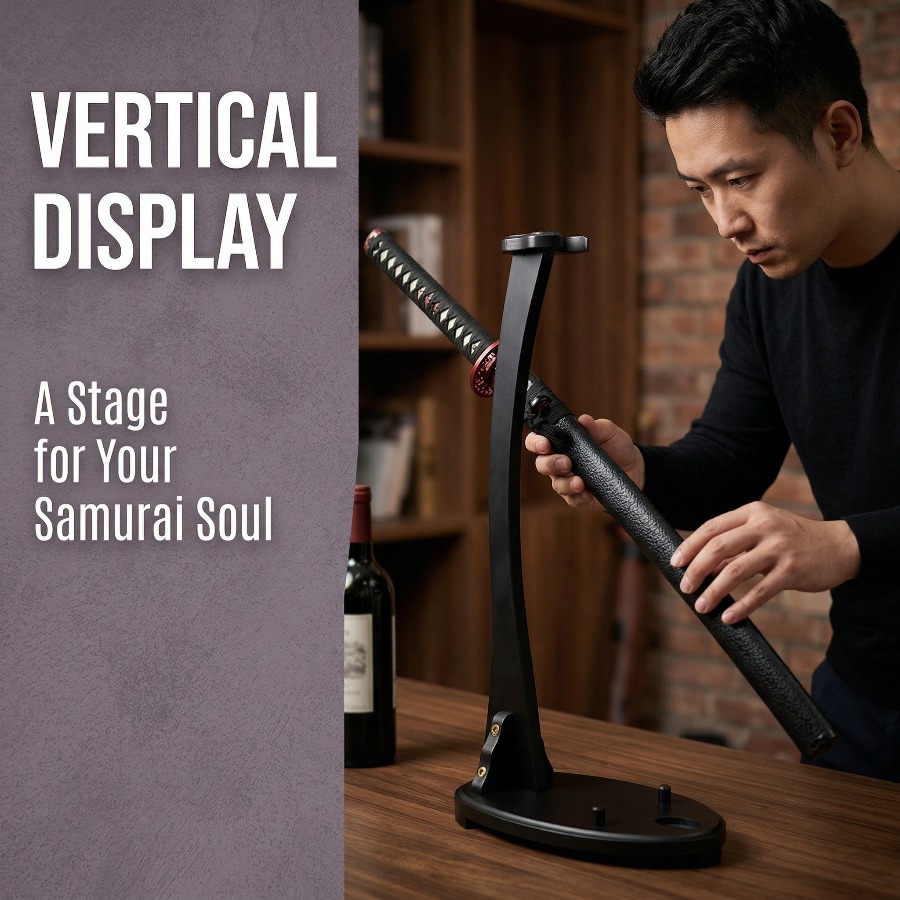Vertical Katana Stand Sword Sh - Desk Setup Shelf reseña y precio
