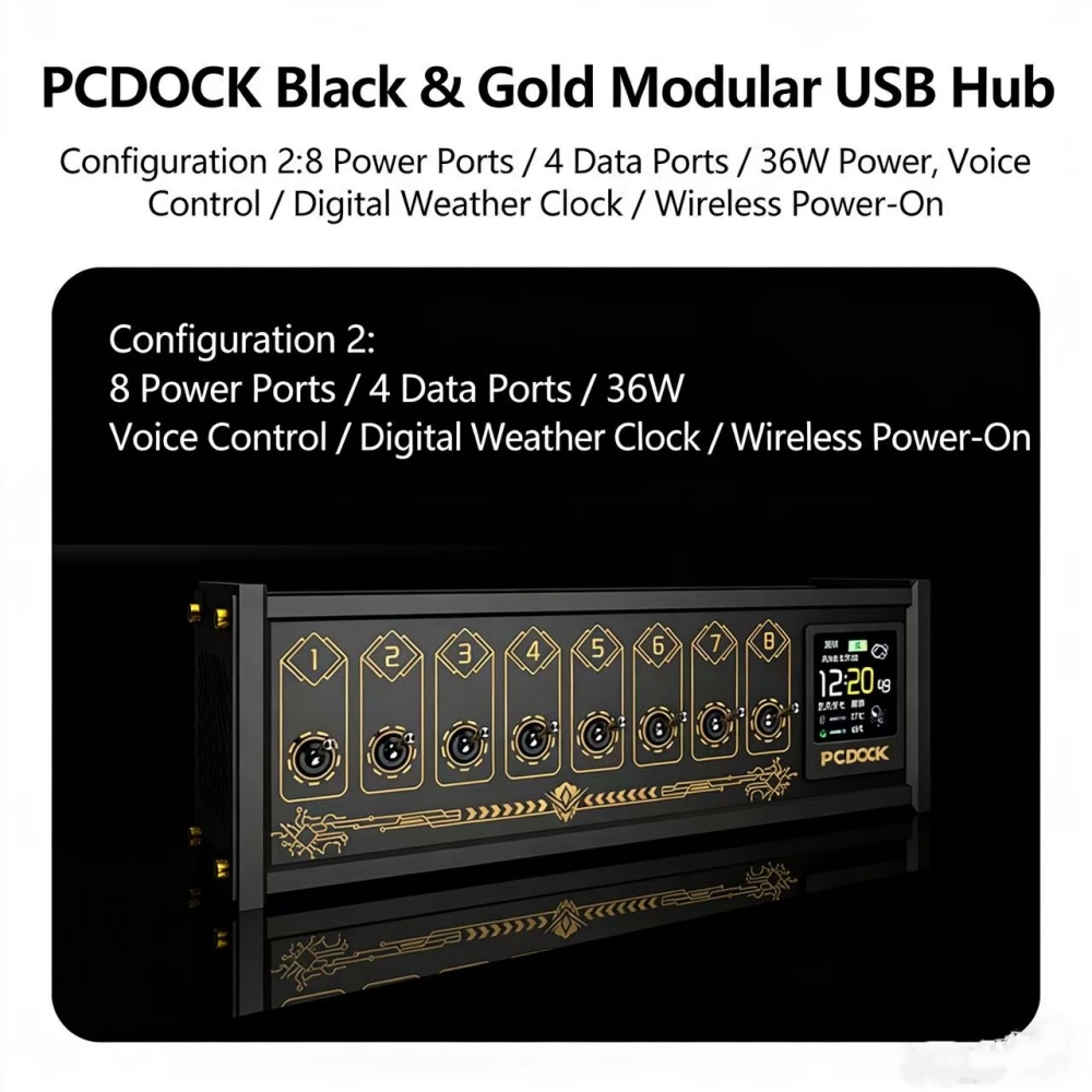 PCDOCK Block USB Desktop Power - Desk Setup Ideas reseña y precio