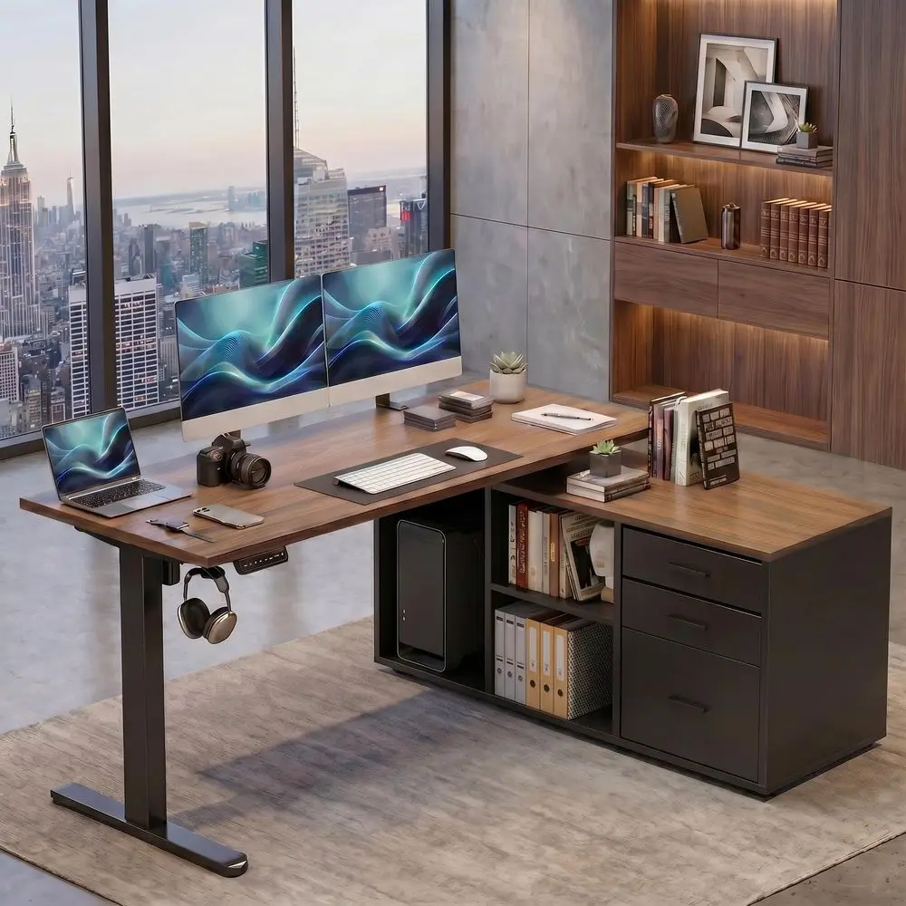 55 Inch L Shaped Standing Desk - Desk Setup L Shaped reseña y precio