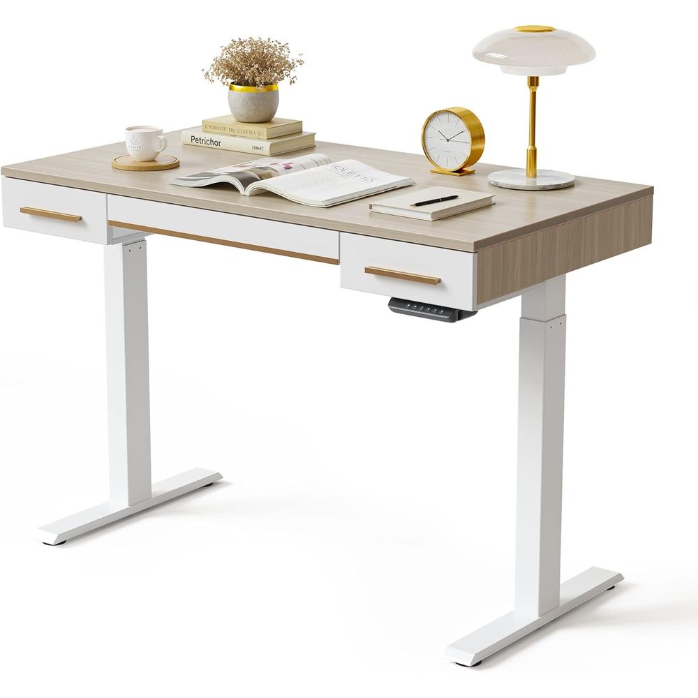 Electric Standing Desk, 3 Draw - Desk Drawer Unit reseña y precio