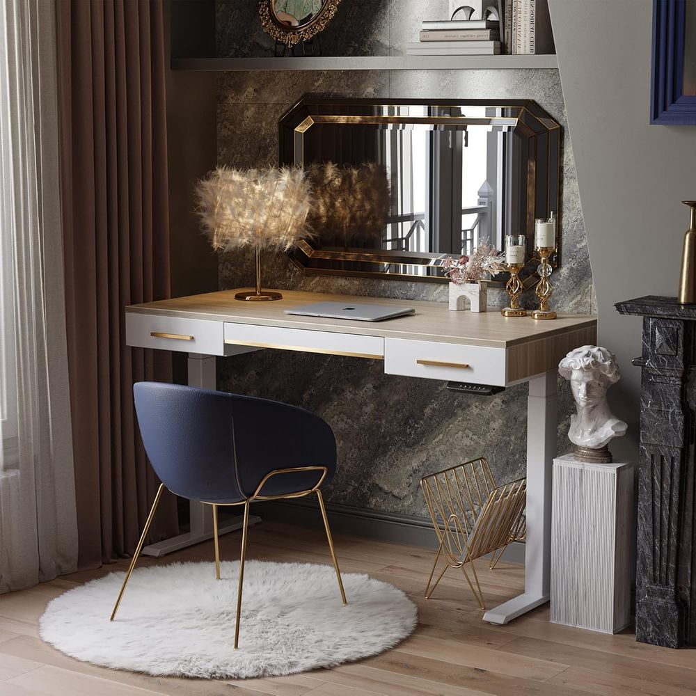 Electric Standing Desk, 3 Draw - Desk Drawer Unit reseña y precio