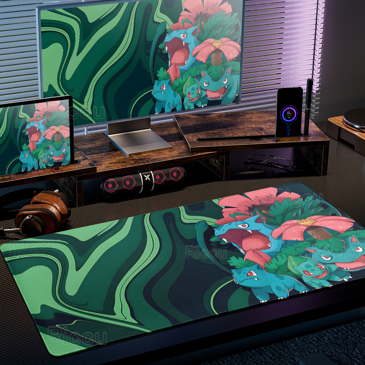 Anime Cartoon P-Pokémon Fluid  - Desk Setup Background reseña y precio