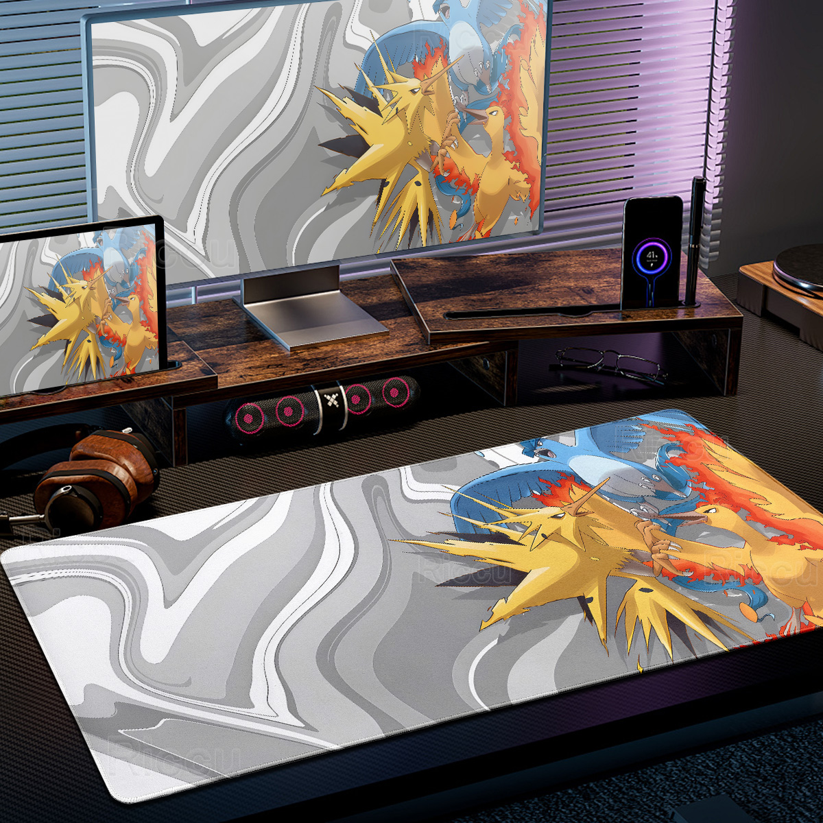 Anime Cartoon P-Pokémon Fluid  - Desk Setup Background reseña y precio