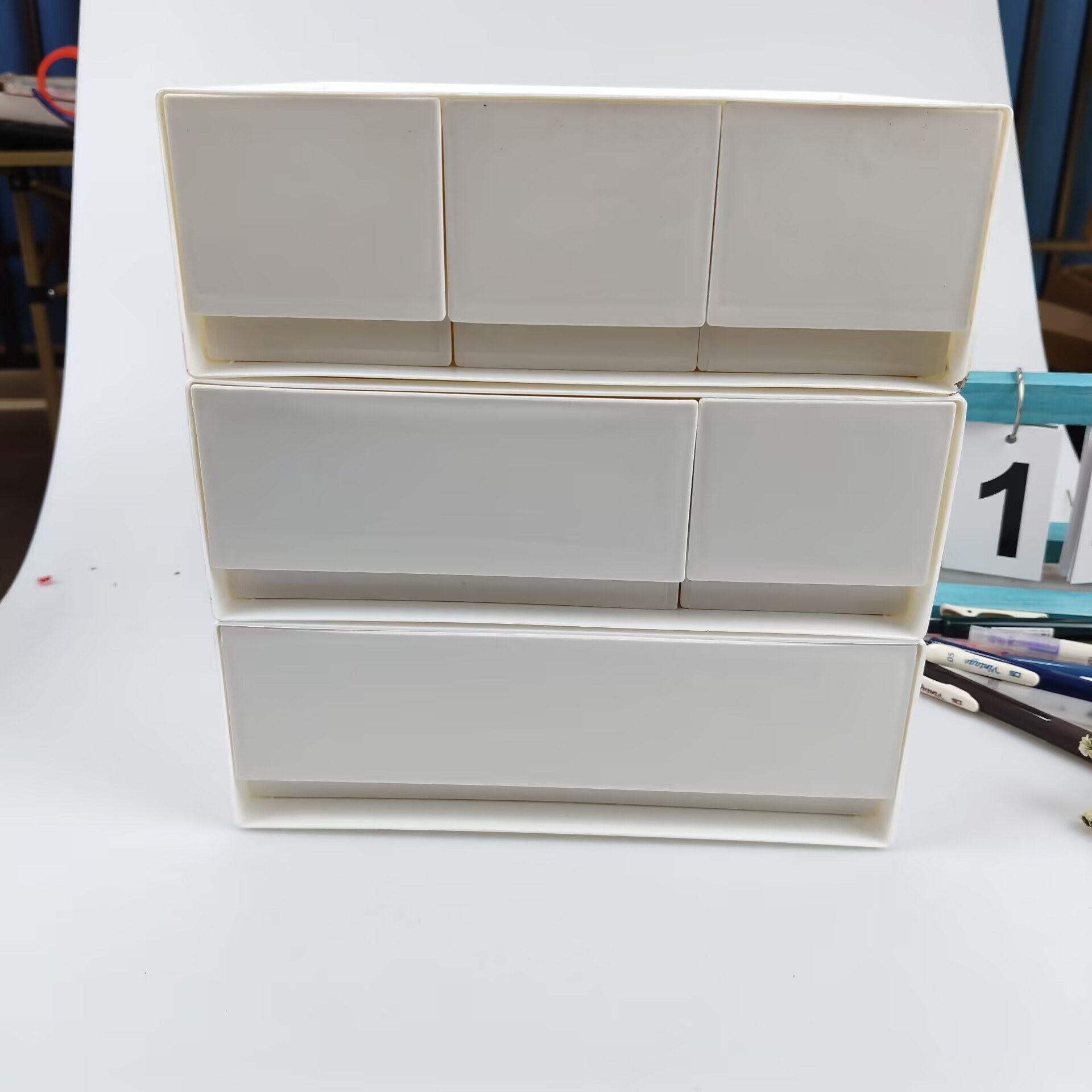Desktop Storage Box, Drawer, C - Desk Setup Shelf reseña y precio