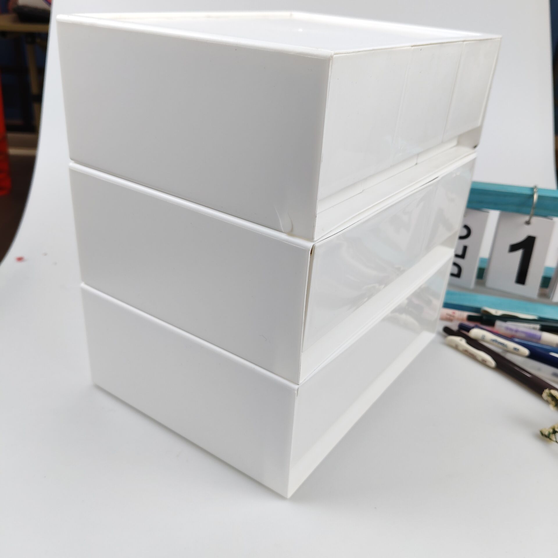 Desktop Storage Box, Drawer, C - Desk Setup Shelf reseña y precio