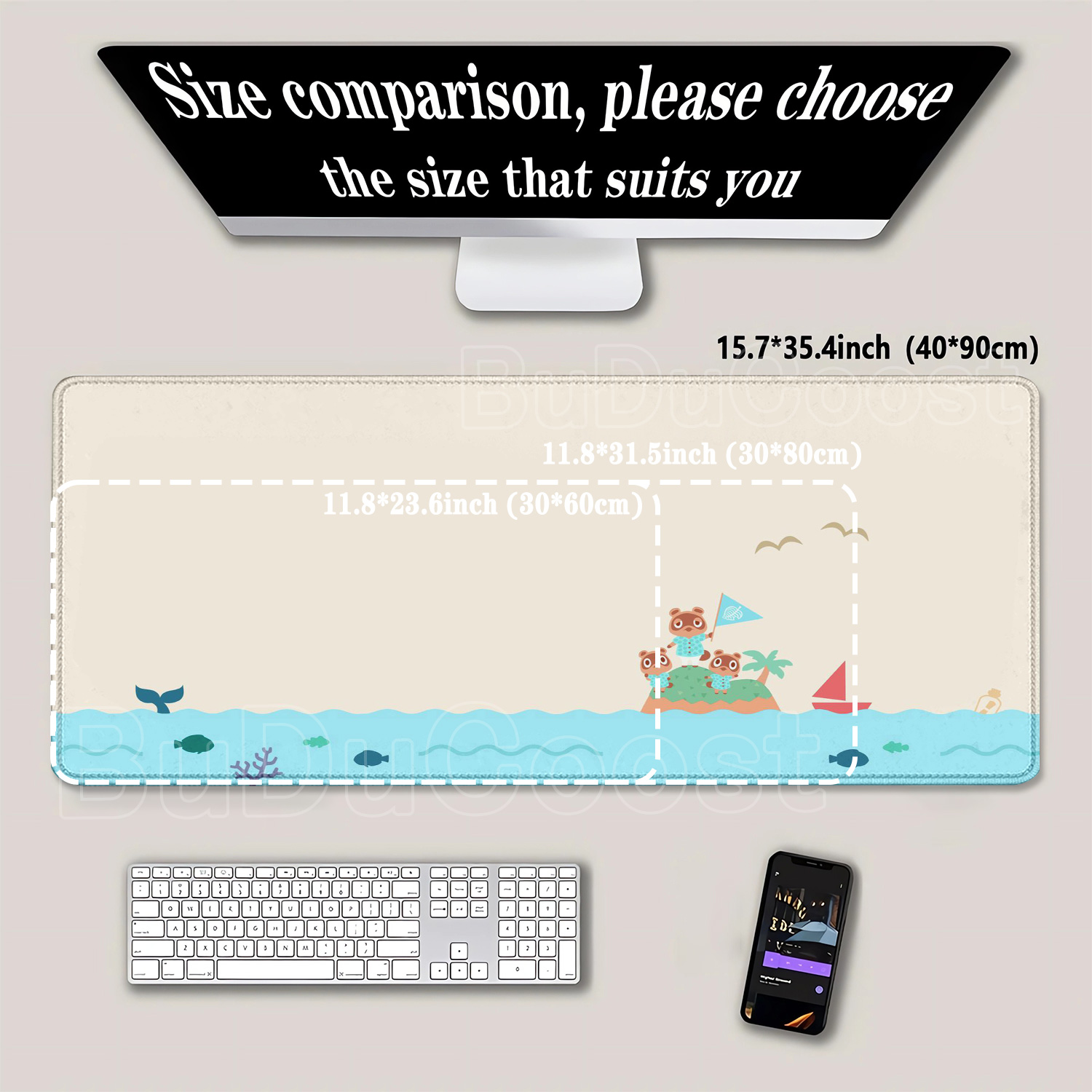 Large Kawaii Mouse Pad Non-Sli - Korean Desk Setup reseña y precio