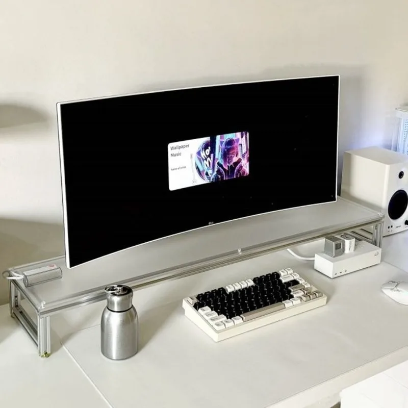 Aluminum Monitor Stand Acrylic - Desk Setup Ergonomics reseña y precio