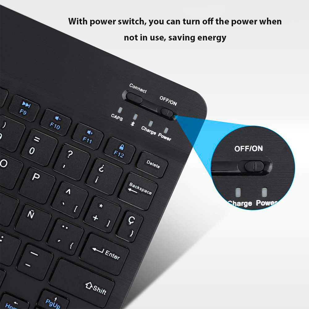 Bluetooth Wireless Keyboard Fo - Desk Setup Keyboard reseña y precio