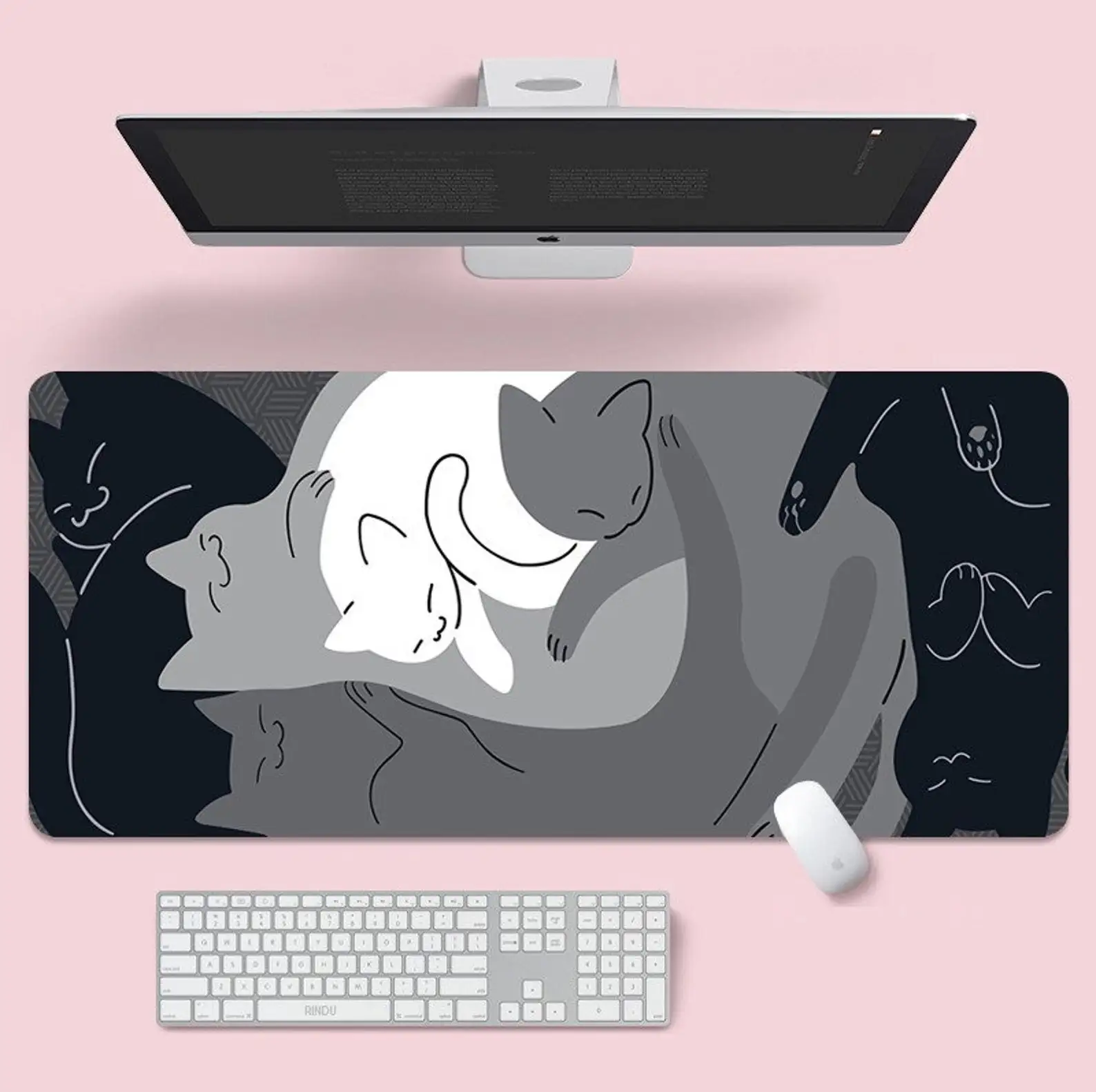 Large Mouse Pad XXL Cute Blue  - Korean Desk Setup reseña y precio