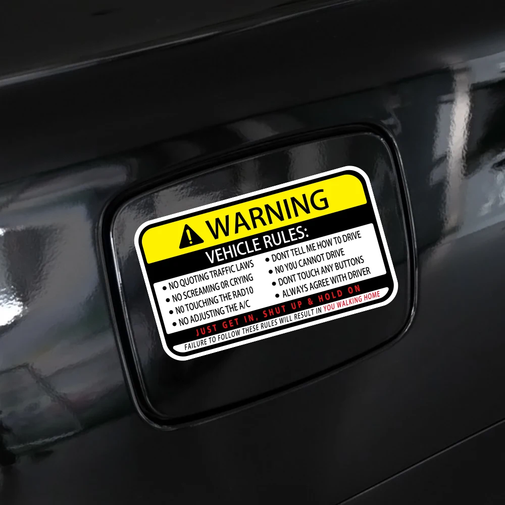 13x7.7cm Warning Words Car Sti - Desk Setup Ideas reseña y precio