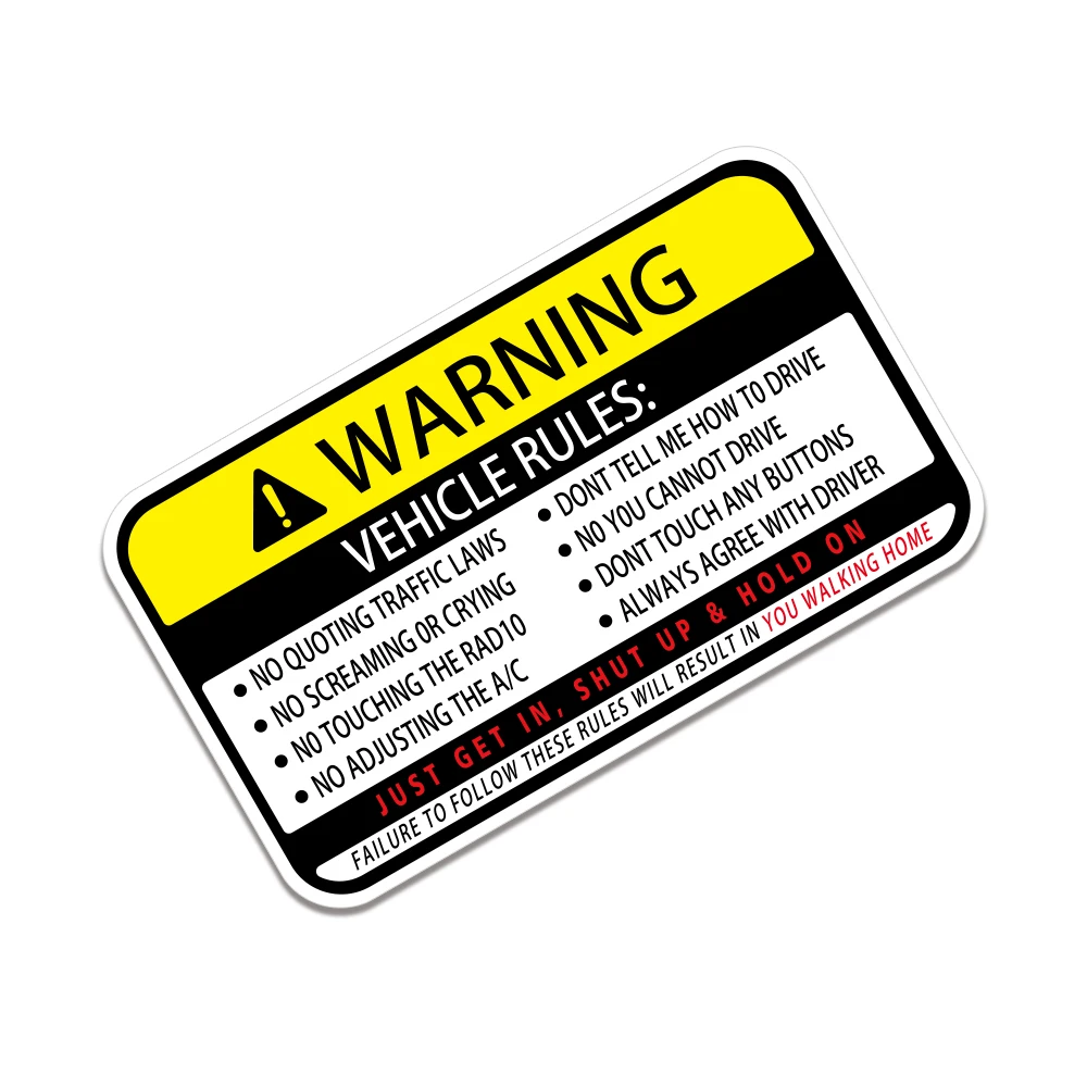 13x7.7cm Warning Words Car Sti - Desk Setup Ideas reseña y precio
