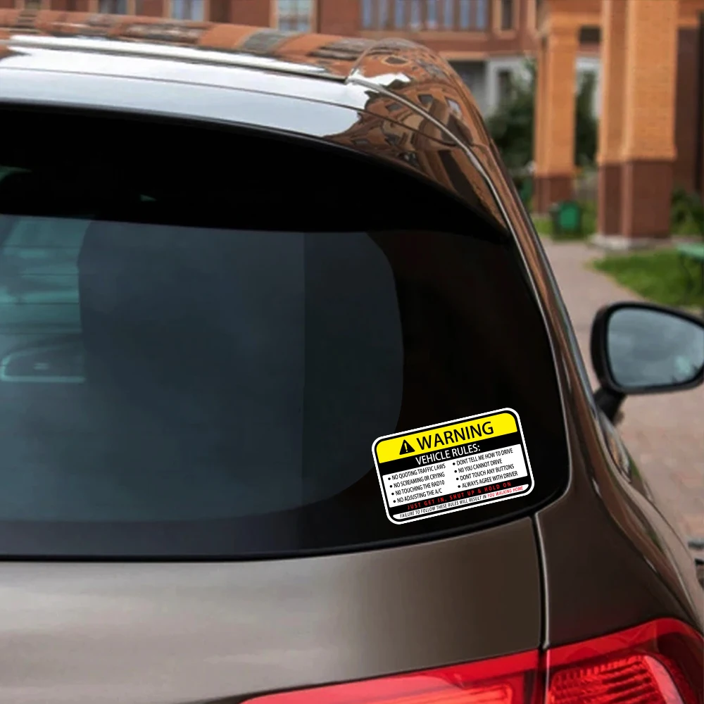 13x7.7cm Warning Words Car Sti - Desk Setup Ideas reseña y precio