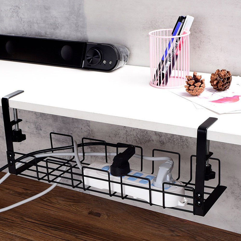 Cable Management Box Under Des - Desk Setup Shelf reseña y precio