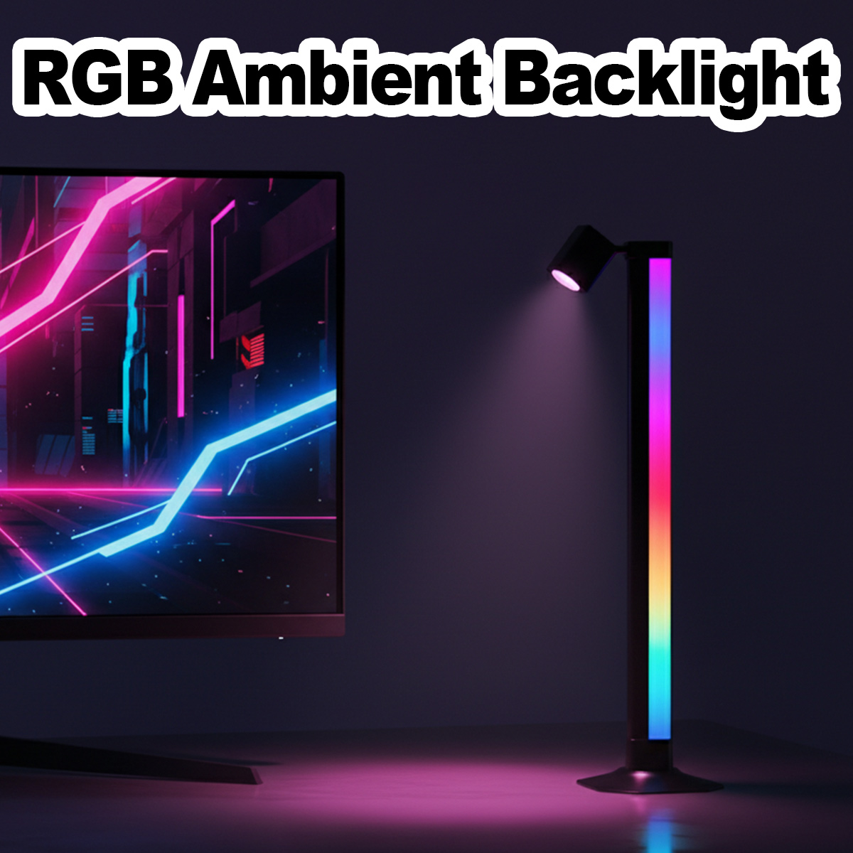 Smart Light Bar LED RGB Music  - Desk Setup Background reseña y precio