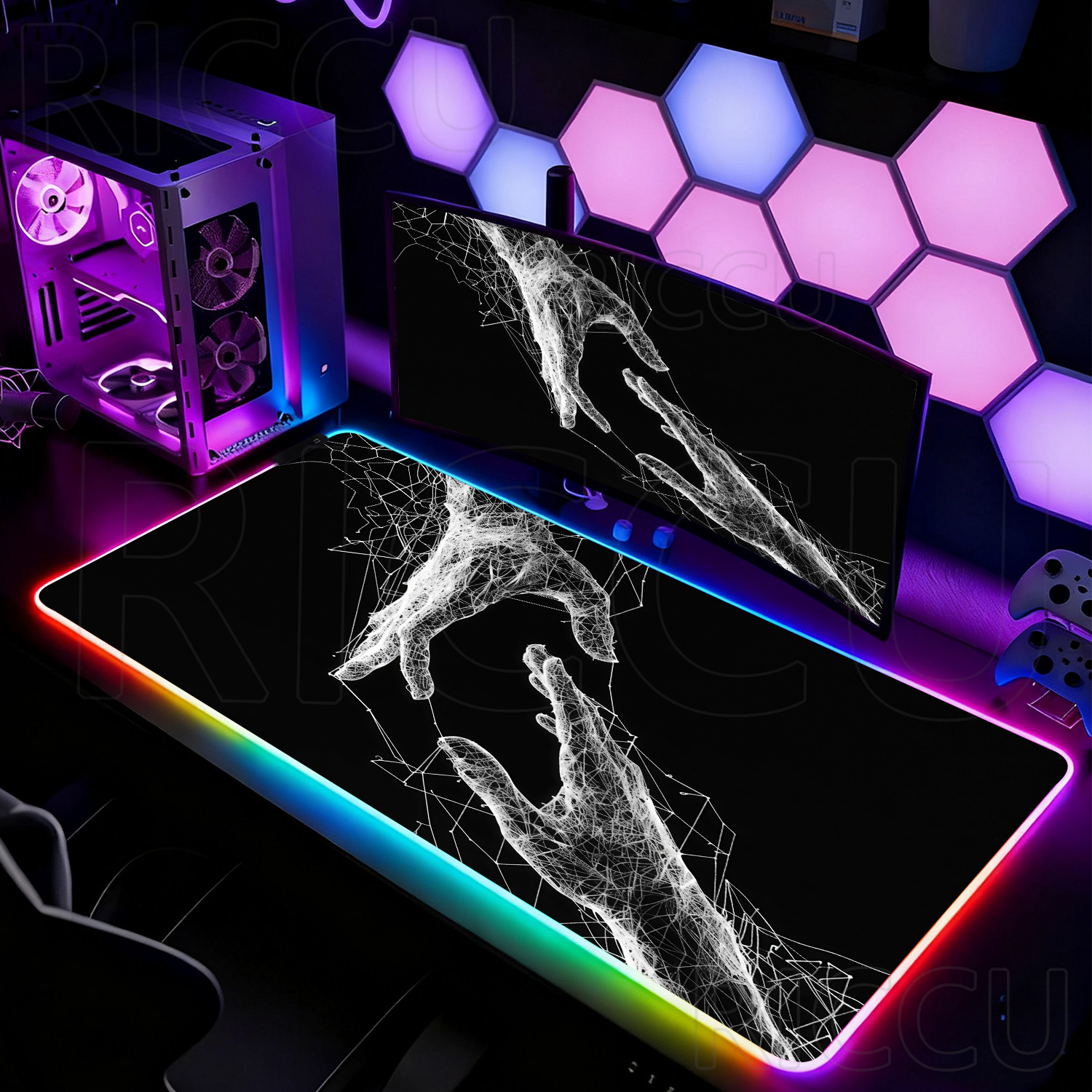 RGB XXL HD Large Black White G - Desk Setup Black And White reseña y precio