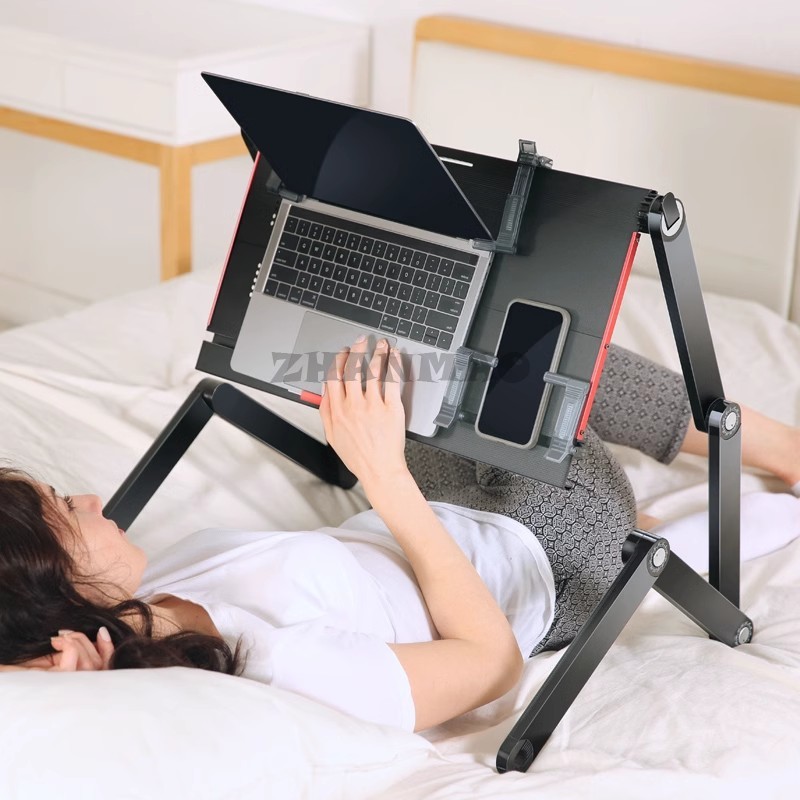Lying Flat on The Bed, Laptop  - Desk Setup Ideas reseña y precio