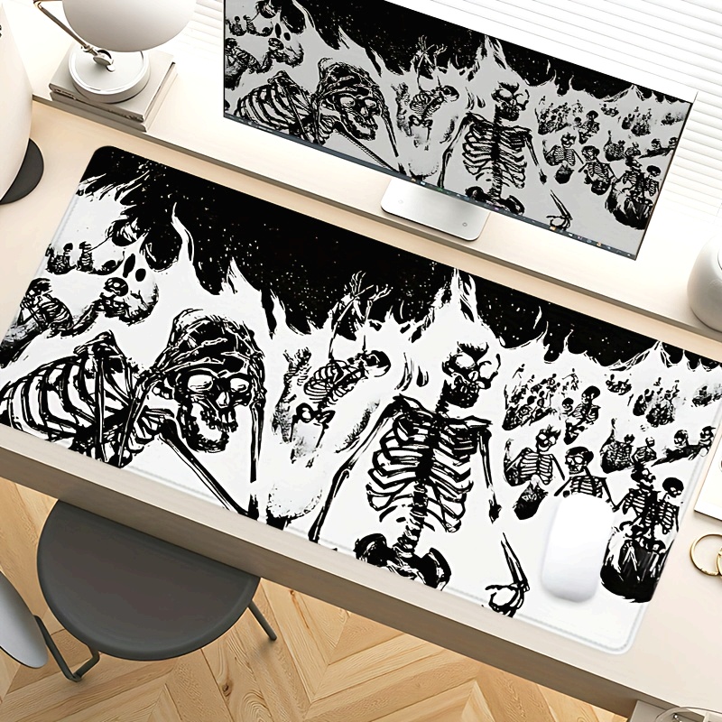 Black and White Skull Gaming M - Desk Setup Black And White reseña y precio
