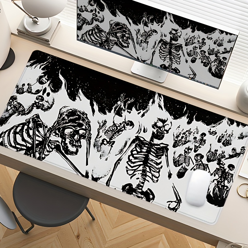 Black and White Skull Gaming M - Desk Setup Black And White reseña y precio